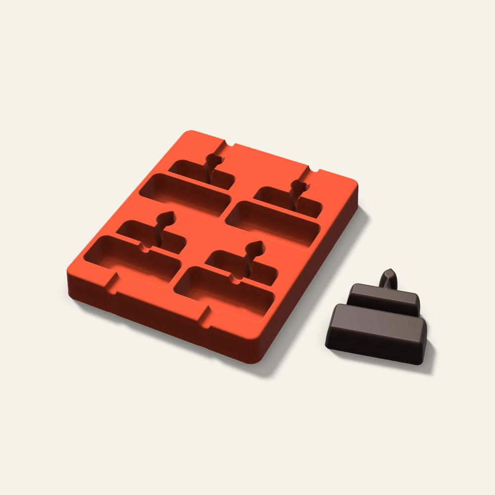 Birthday Cake Cakesicle Mold, 3 Inch, 4 Cavity, 3D render