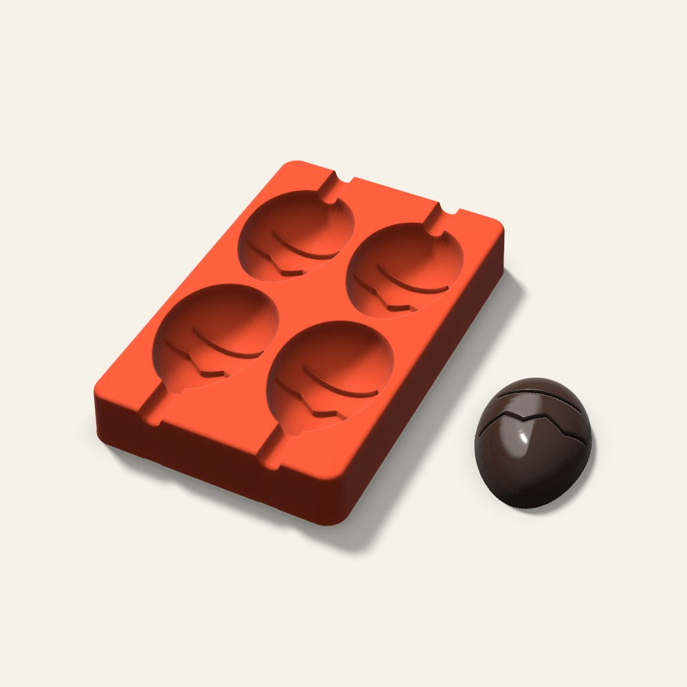 Decorated Egg Cakesicle Mold, 2.5 Inch, 4 Cavity, 3D render