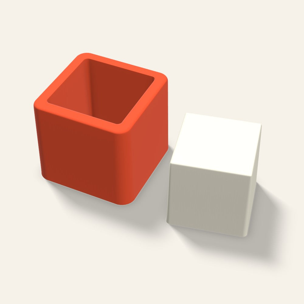 Square Pillar Candle Mold, 2 x 2 Inch, 3D render
