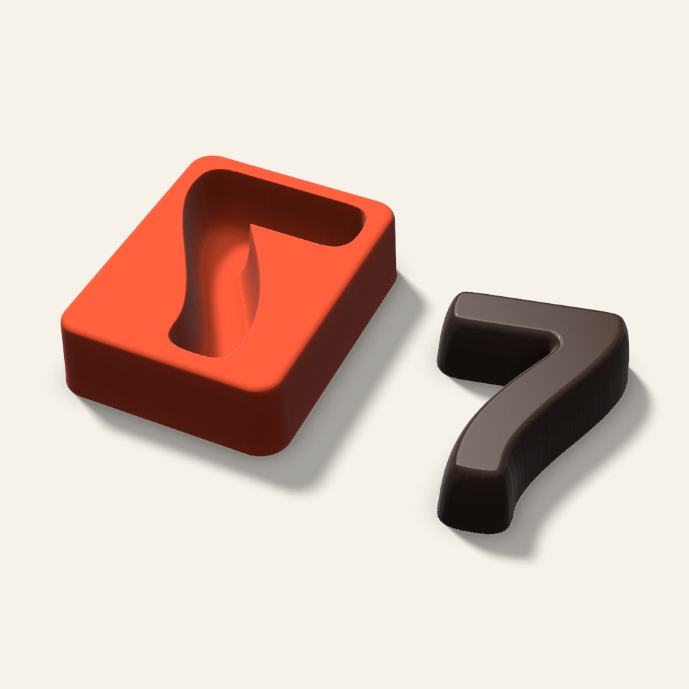 Number 7 Mold, 3 Inch, 3D render