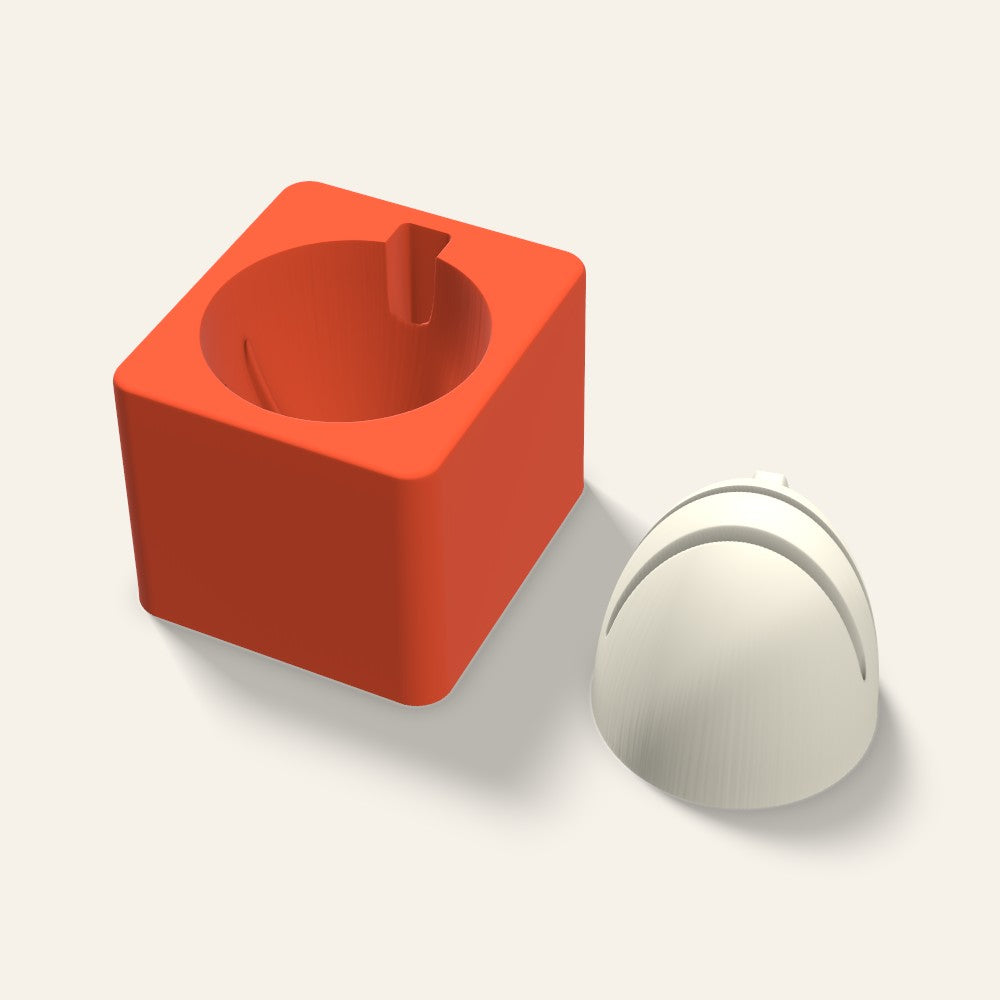 Ornament Candle Mold, 3 x 2.5 Inch, 3D render