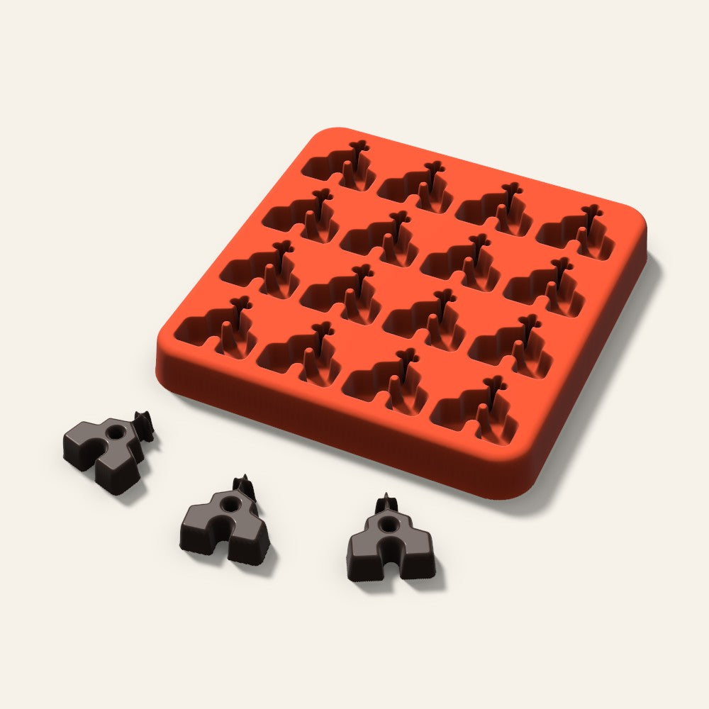 Church Gummy Mold, 0.75 Inch, 16 Cavity, 3D render