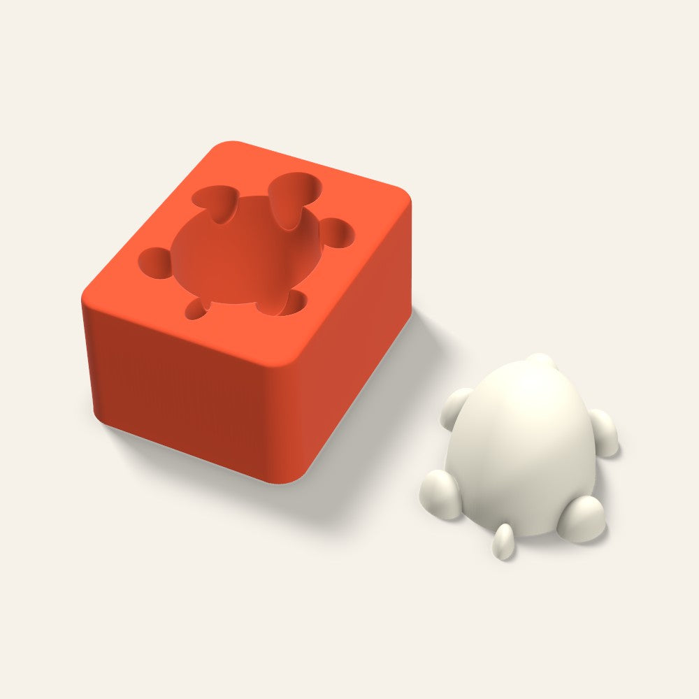 Turtle Candle Mold, 3 x 1.5 Inch, 3D render