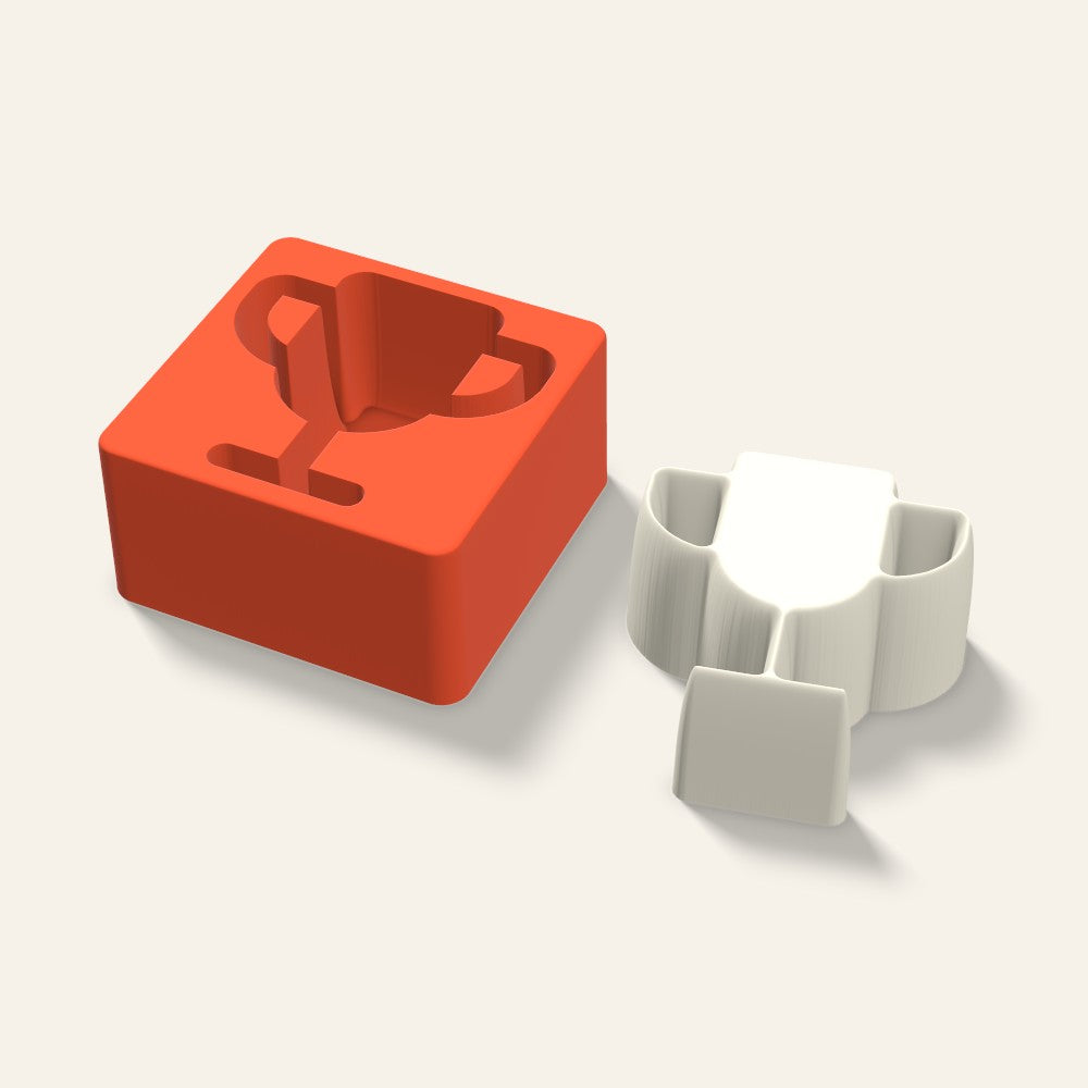 Trophy Candle Mold, 4 x 2 Inch, 3D render