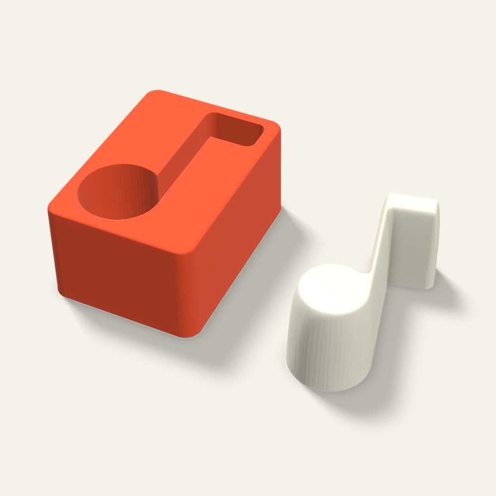 Music Note Candle Mold, 4 x 2 Inch, 3D render