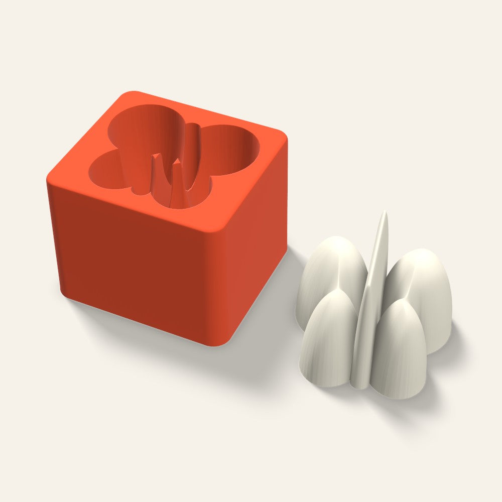 Butterfly Candle Mold, 3 x 2.5 Inch, 3D render