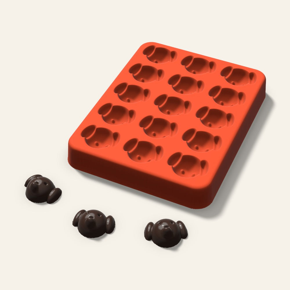 Dog Candy Mold, 1 Inch, 15 Cavity, 3D render