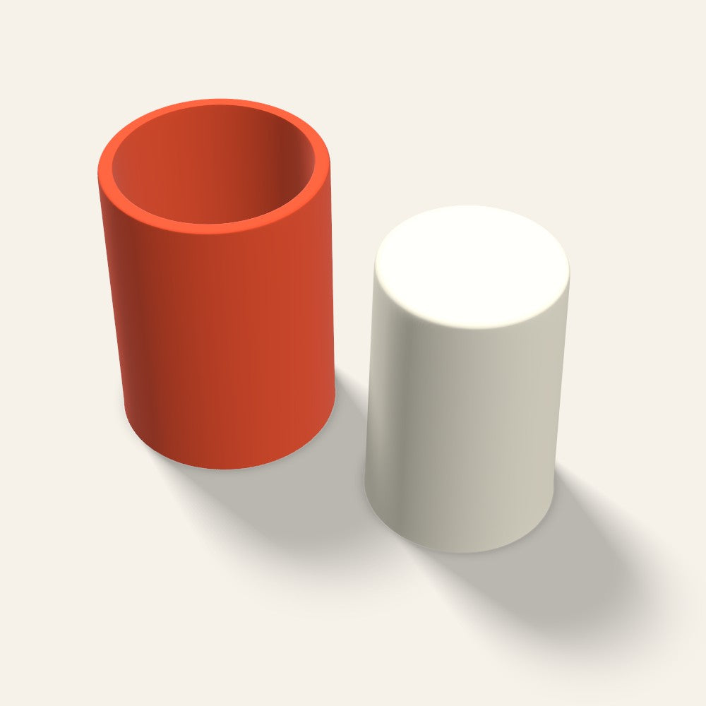 Pillar Candle Mold, 4 x 6 Inch, 3D render