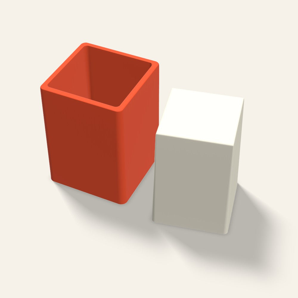 Square Pillar Candle Mold, 4 x 6 Inch, 3D render