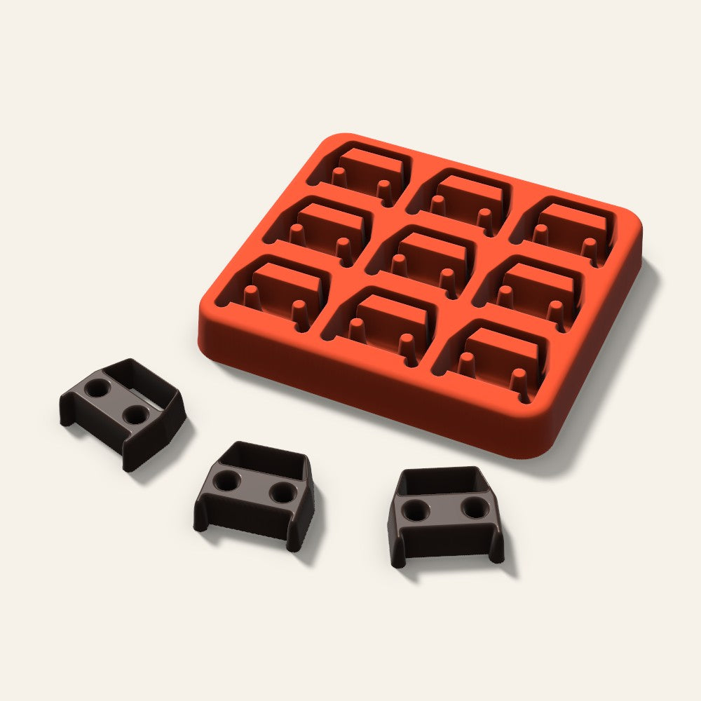 Car Candy Mold, 1 Inch, 9 Cavity, 3D render