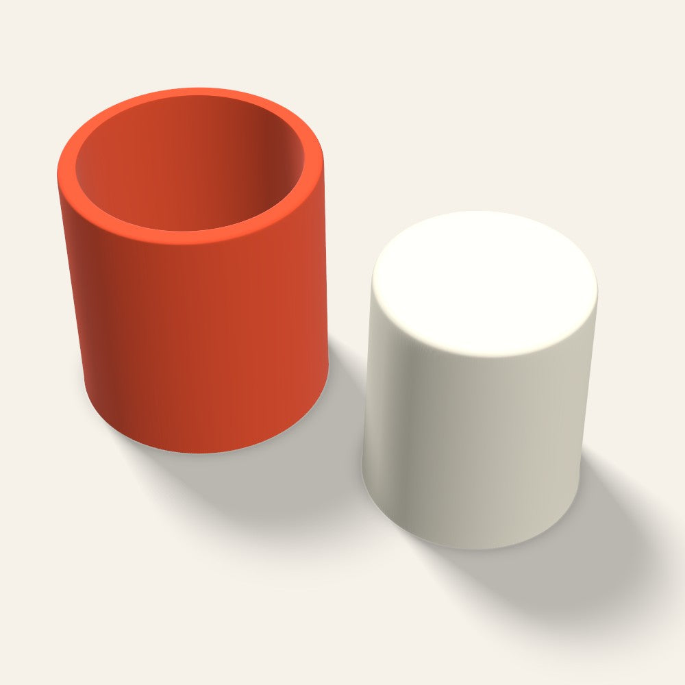 Pillar Candle Mold, 3.5 x 4 Inch, 3D render