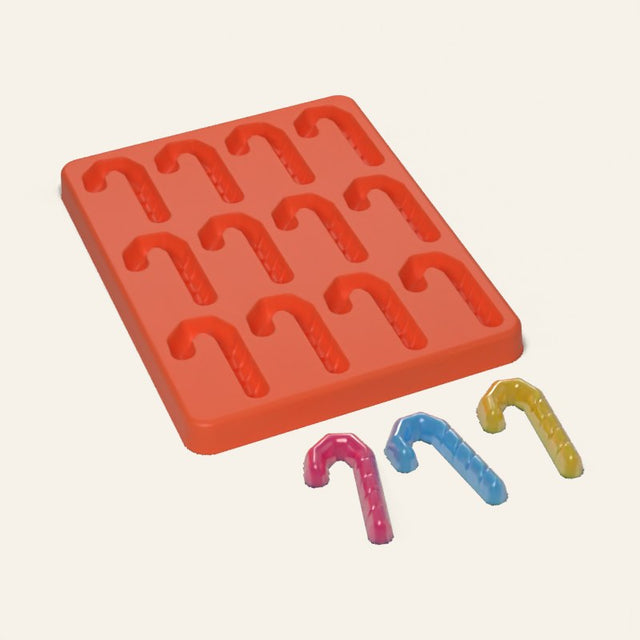 Candy Cane Mold, 12 Cavity, 3D render