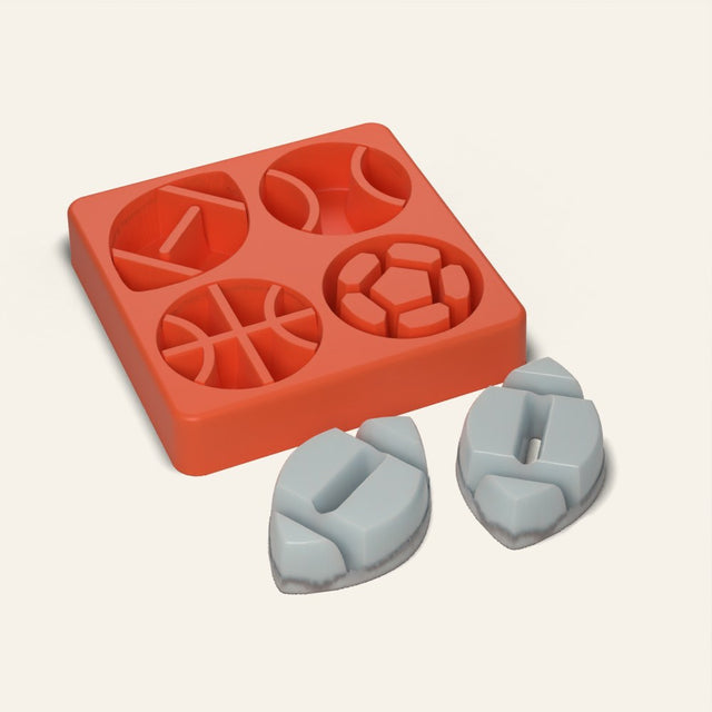 Game Day Ice Mold, 4 Cavity, 3D render