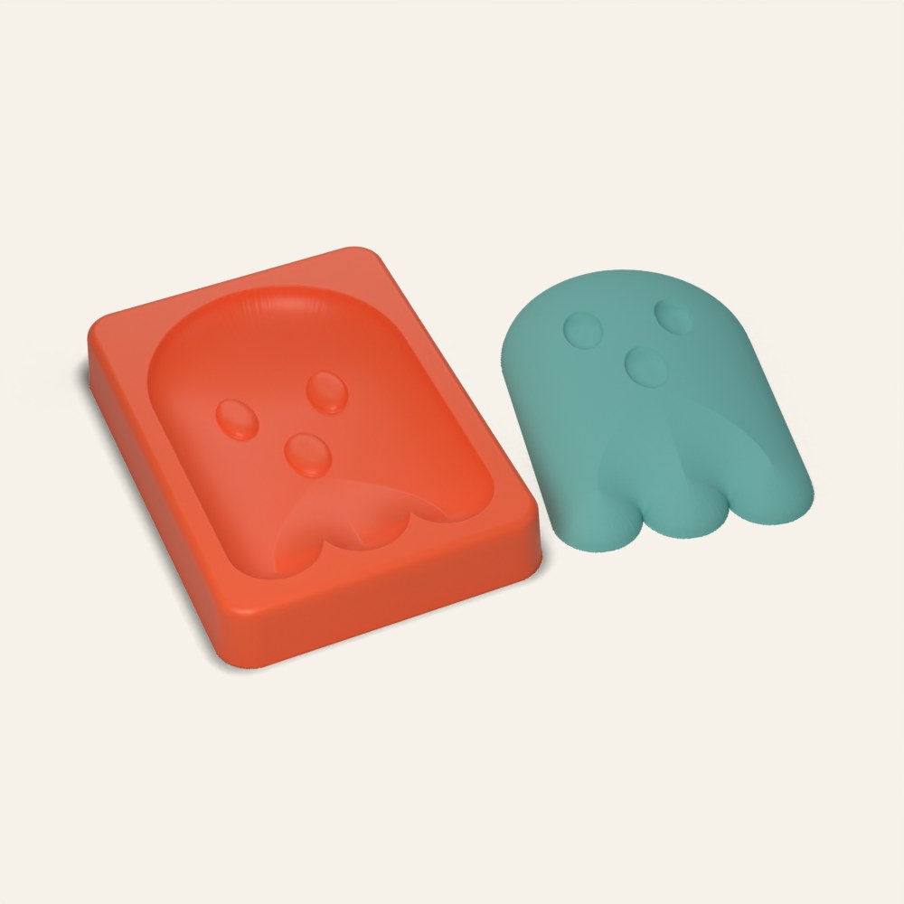 Ghost Freshie Mold, 3D render