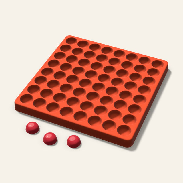 Dome Candy Mold, 0.75 Inch, 64 Cavity, 3D render