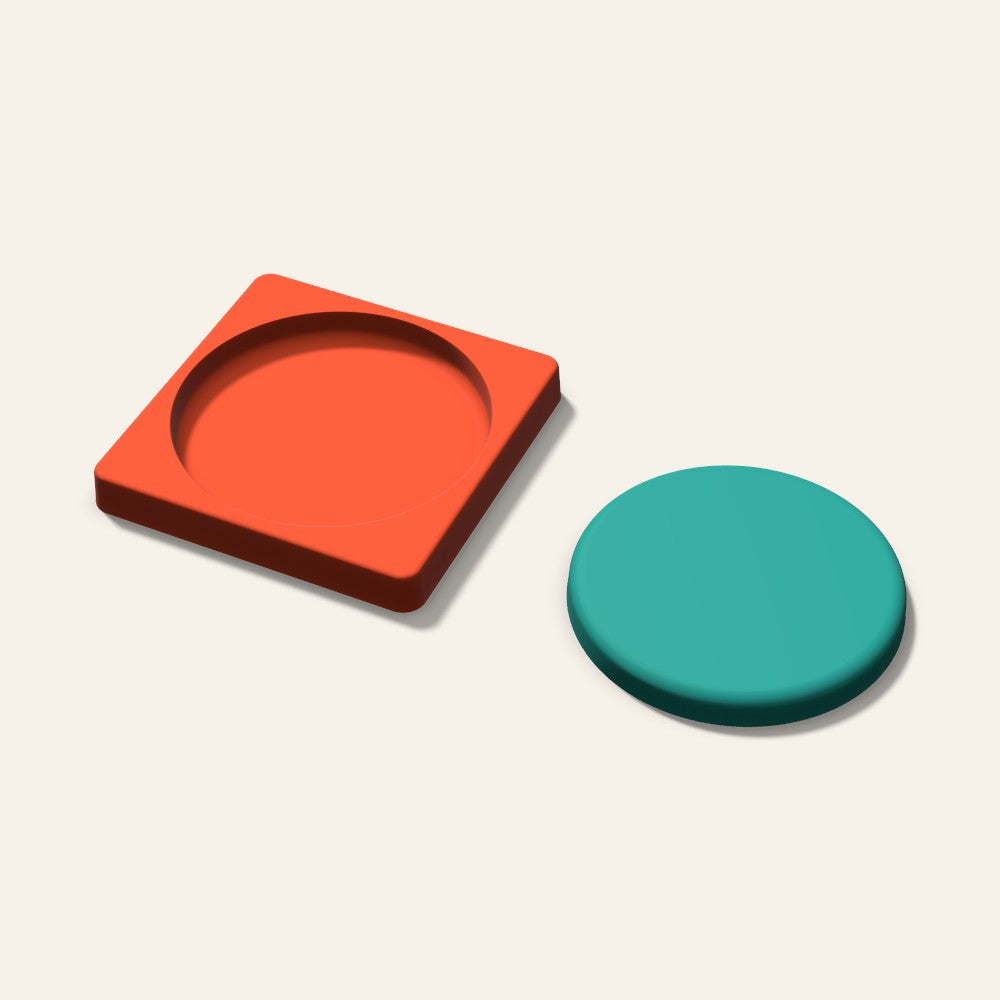 Round Puck Freshie Mold, 5 Inch, 3D render