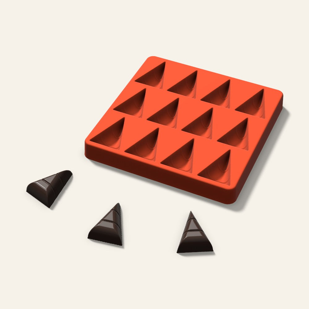Candy Corn Chocolate Mold, 1.75 Inch, 12 Cavity, 3D render