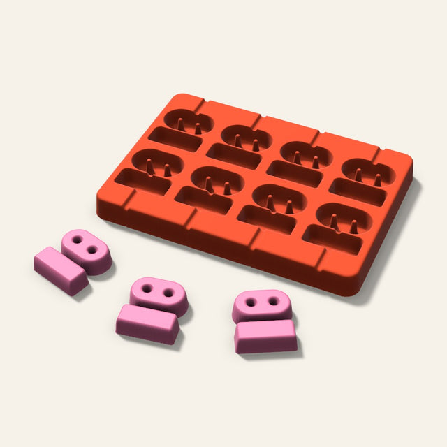 Robot Lollipop Mold, 1.5 Inch, 8 Cavity, 3D render