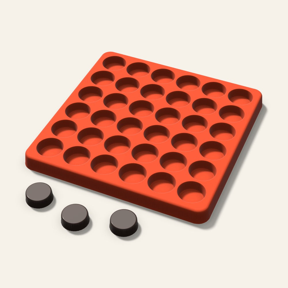 Round Puck Gummy Mold, 0.75 Inch, 36 Cavity, 3D render