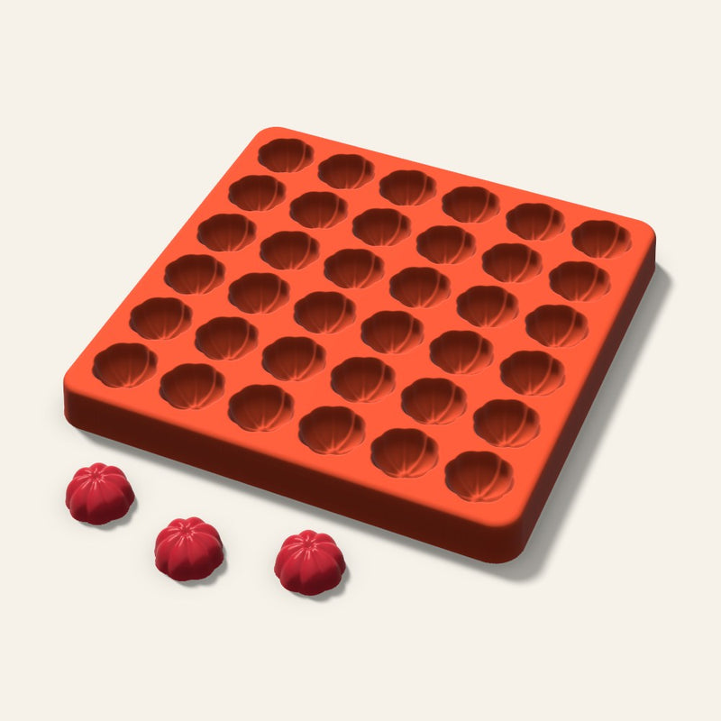 3D Pumpkin Candy Mold, 0.75 Inch, 36 Cavity