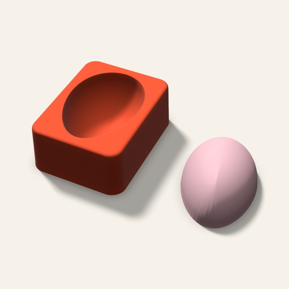 Egg Soap Mold, 2.5 Inch, 3D render