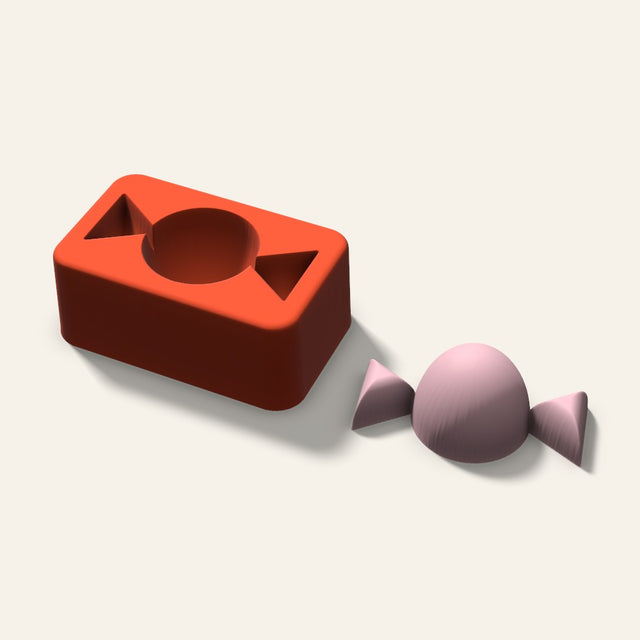 Wrapped Candy Soap Mold, 2.5 Inch, 3D render