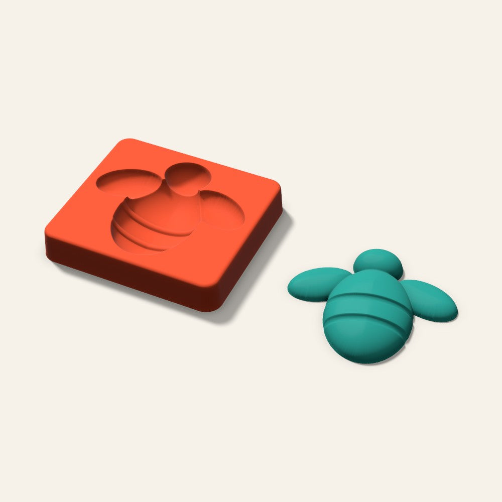 Bee Freshie Mold, 3.5 Inch, 3D render