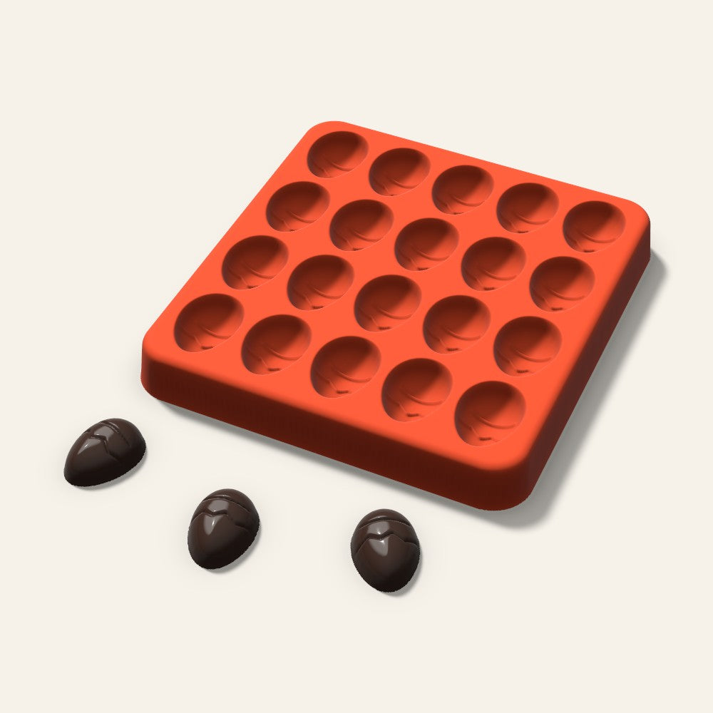 Decorated Egg Gummy Mold, 0.75 Inch, 20 Cavity, 3D render
