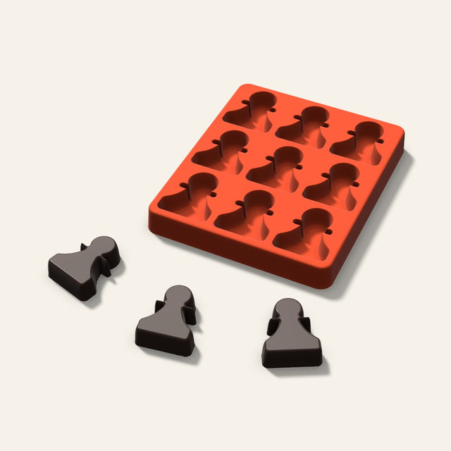 Chess Pawn Chocolate Mold, 1.75 Inch, 9 Cavity, 3D render
