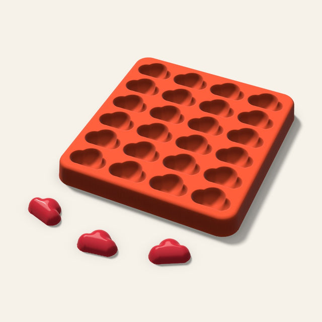 Cloud Gummy Mold, 0.75 Inch, 24 Cavity, 3D render