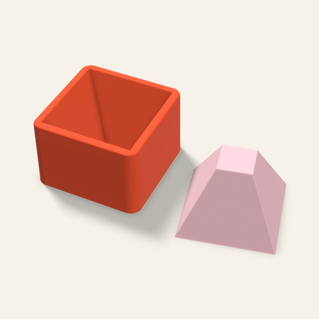 Flat Top Pyramid Soap Mold, 4 Inch, 3D render