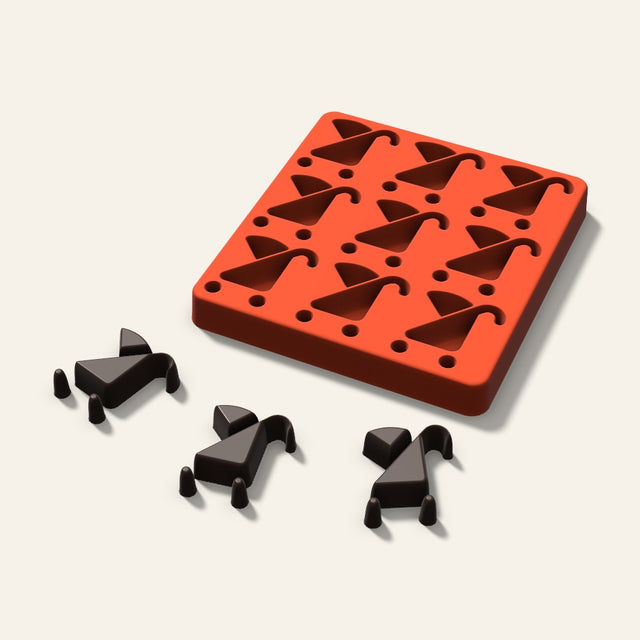 Stroller Chocolate Mold, 1.75 Inch, 9 Cavity, 3D render