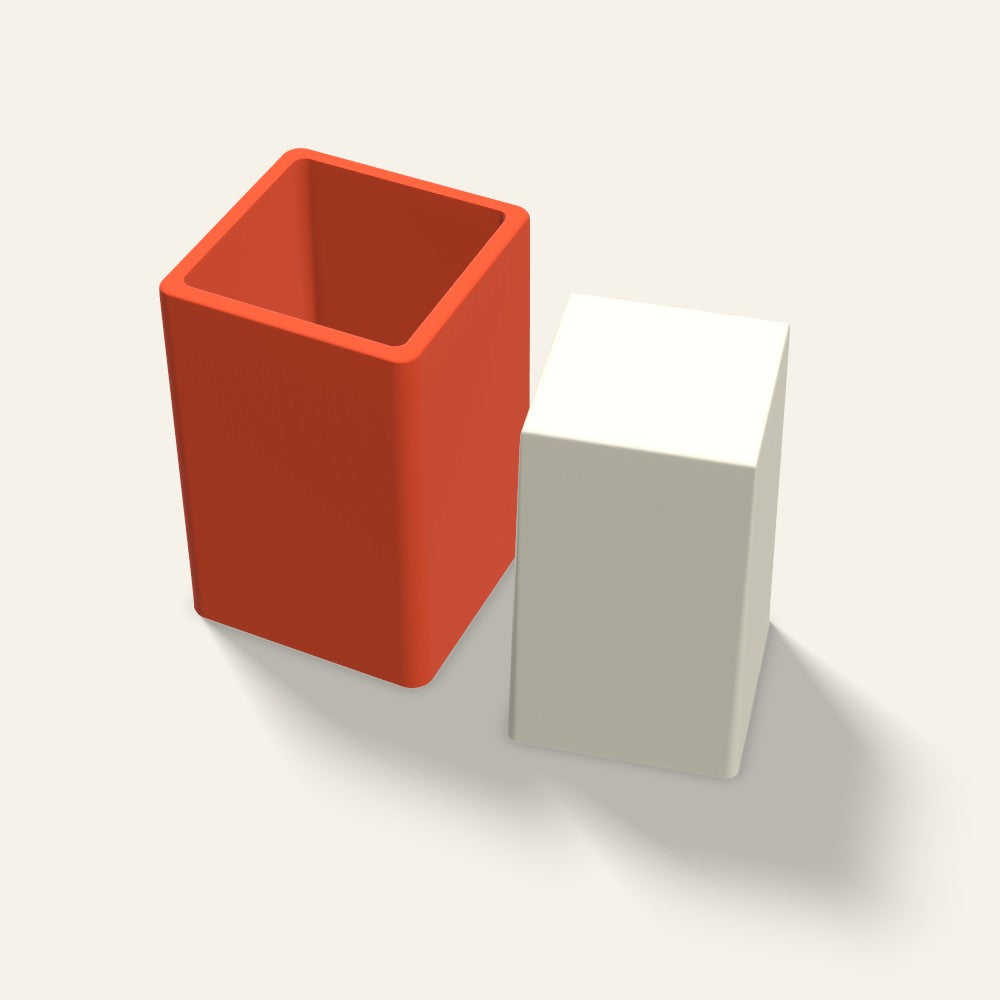 Square Pillar Candle Mold, 3.5 x 6 Inch, 3D render