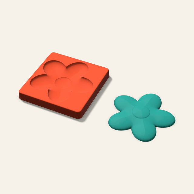 Flower Freshie Mold, 5 Inch, 3D render