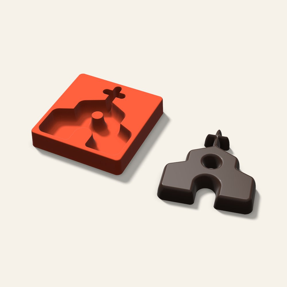 Giant Church Mold, 6 Inch, 3D render