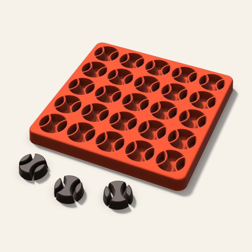 Baseball Candy Mold, 1 Inch, 25 Cavity, 3D render