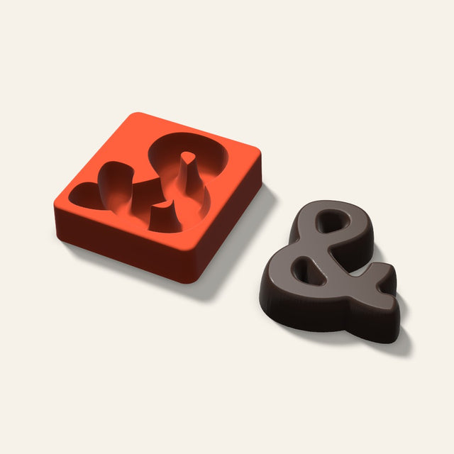 Ampersand Mold, 4 Inch, 3D render