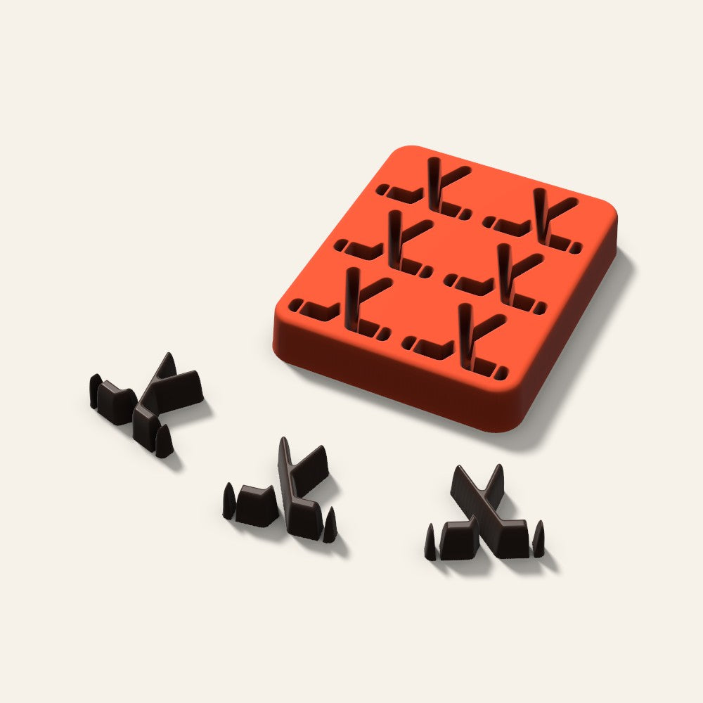 Hockey Candy Mold, 1.25 Inch, 6 Cavity, 3D render