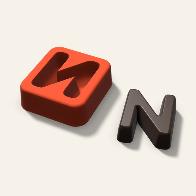 Letter N Mold, 1.5 Inch, 3D render