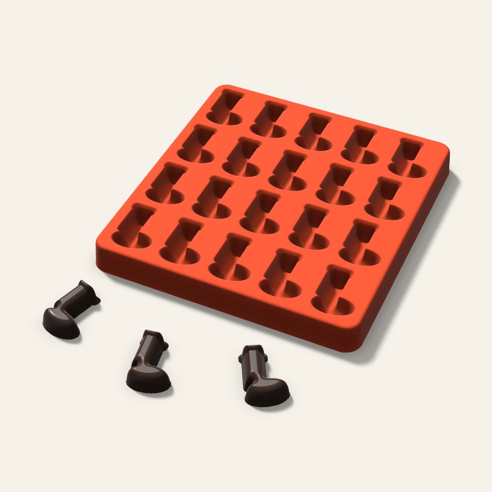 Stocking Candy Mold, 1.25 Inch, 20 Cavity, 3D render