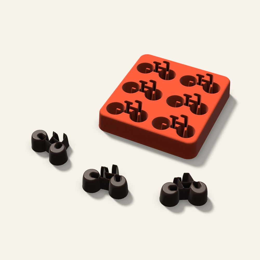 Bicycle Chocolate Mold, 1.5 Inch, 6 Cavity, 3D render