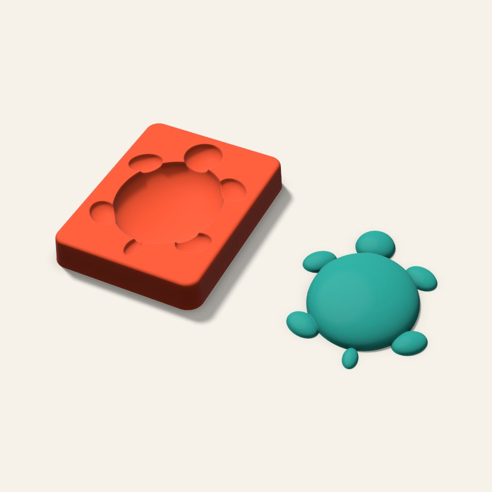 Turtle Freshie Mold, 4 Inch, 3D render