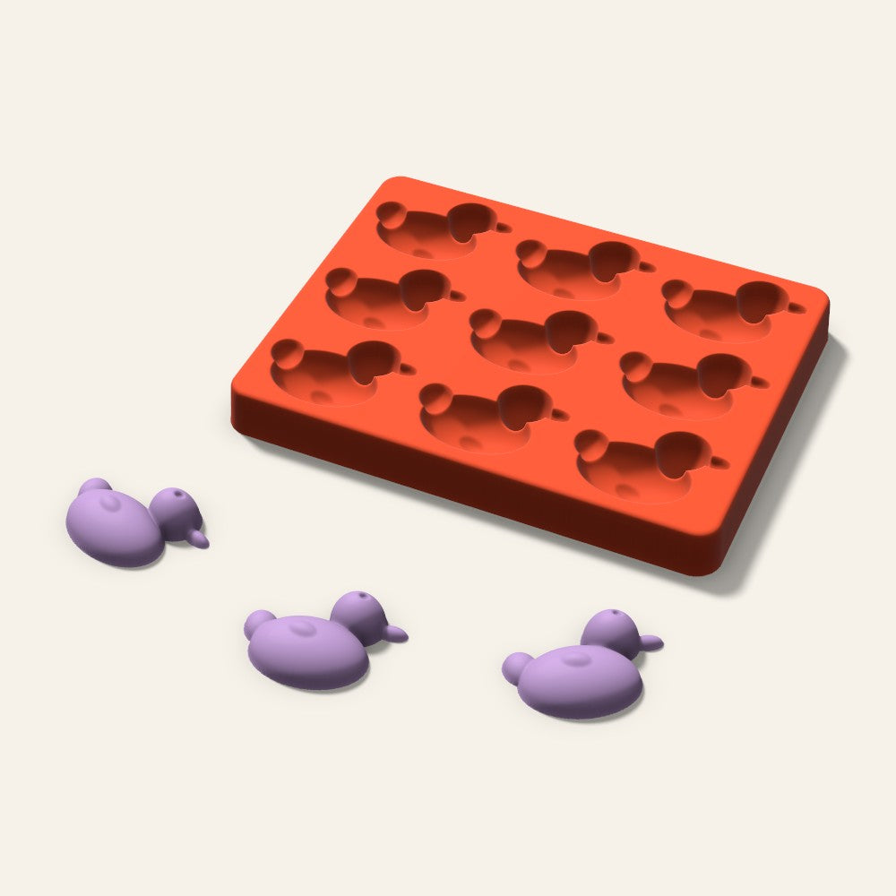 Duck Wax Melt Mold, 2 Inch, 9 Cavity, 3D render