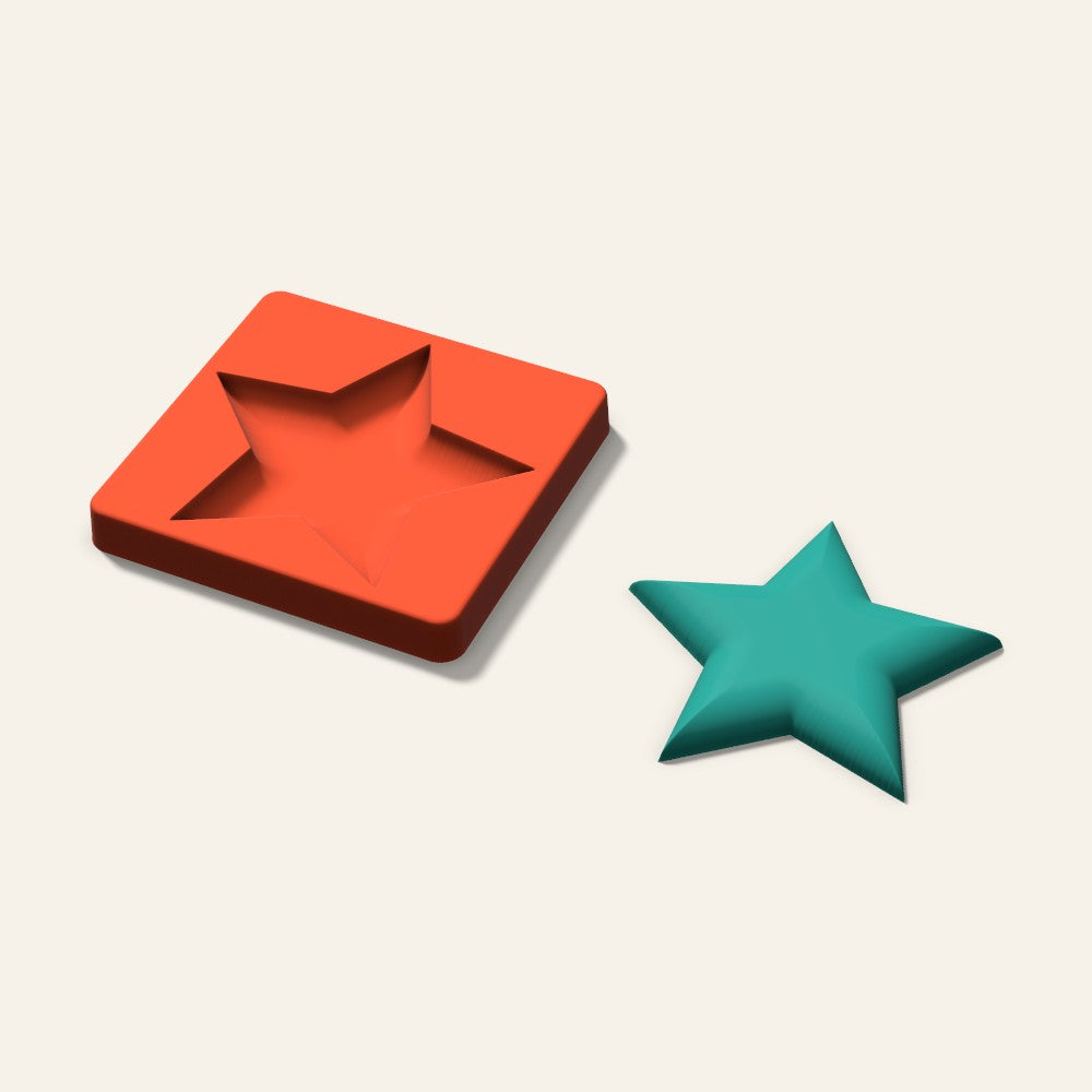 Star Freshie Mold, 5 Inch, 3D render