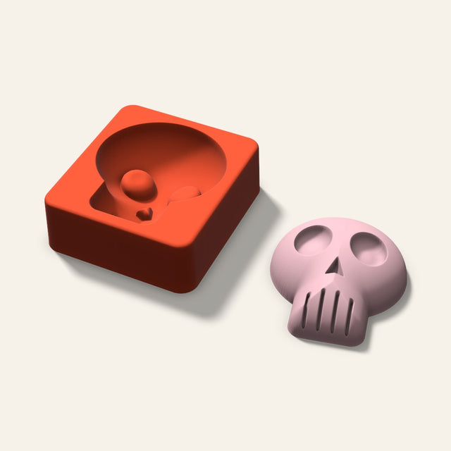 Skull Soap Mold, 3 Inch, 3D render