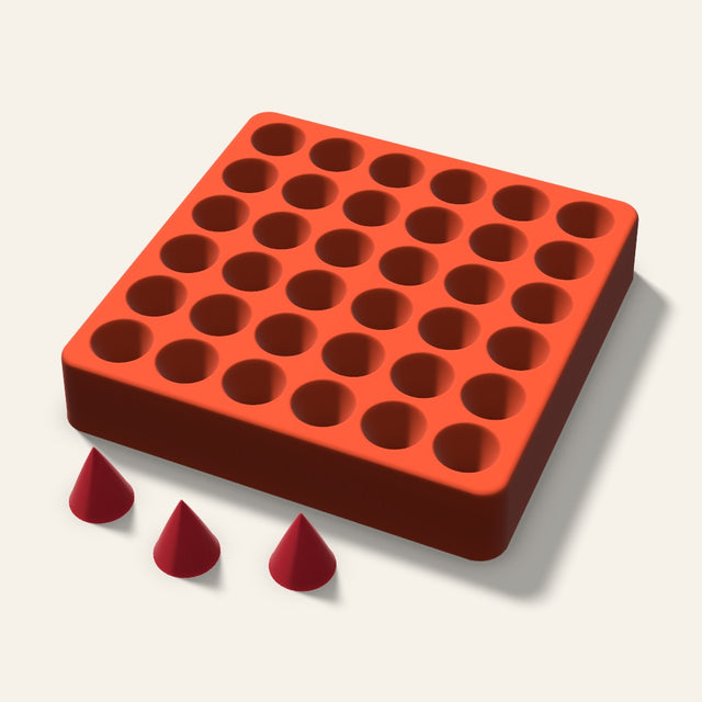 Cone Candy Mold, 0.75 Inch, 36 Cavity, 3D render