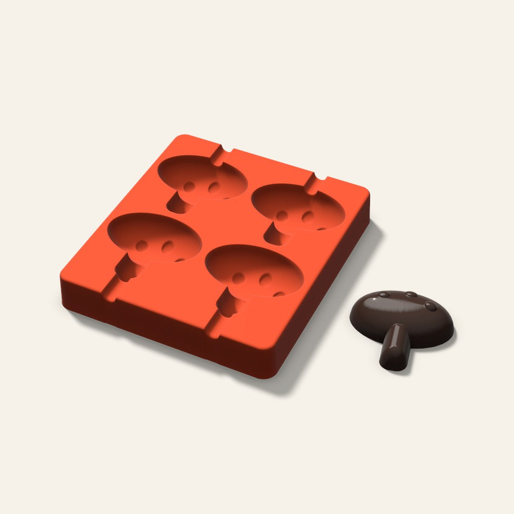 Mushroom Cakesicle Mold, 2.5 Inch, 4 Cavity, 3D render