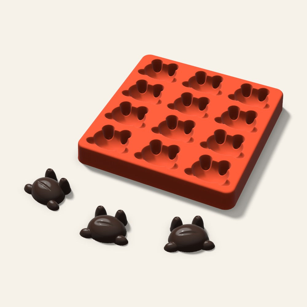 Frog Chocolate Mold, 1.5 Inch, 12 Cavity, 3D render