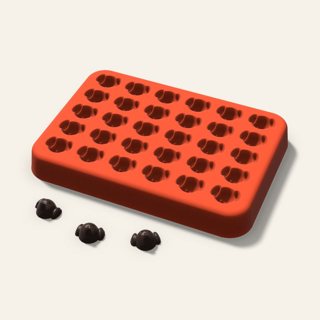 Dog Gummy Mold, 0.5 Inch, 30 Cavity, 3D render