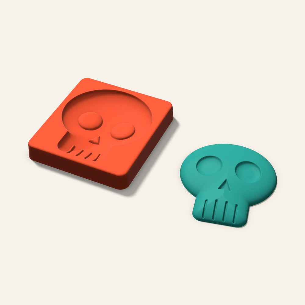 Skull Freshie Mold, 4 Inch, 3D render